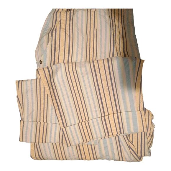 Talbots Plus Capri Pants Women’s 14 Seersucker Pinstripe Nautical Vintage EUC - Picture 5 of 9